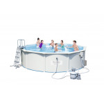 Bestway Hydrium rodinný oceľový bazén 460 x 120 cm + piesková filtrácia a schodíky (56384)